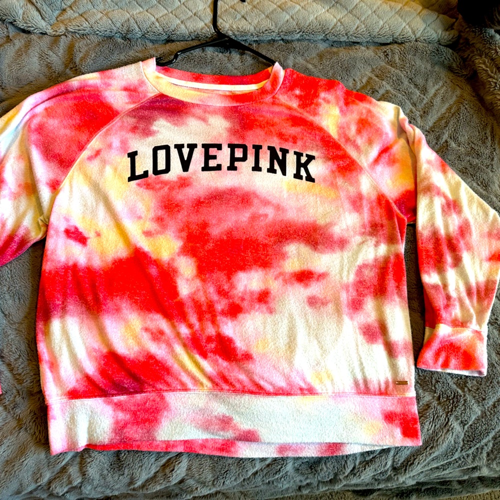 Tie-dye Love Pink Sweater